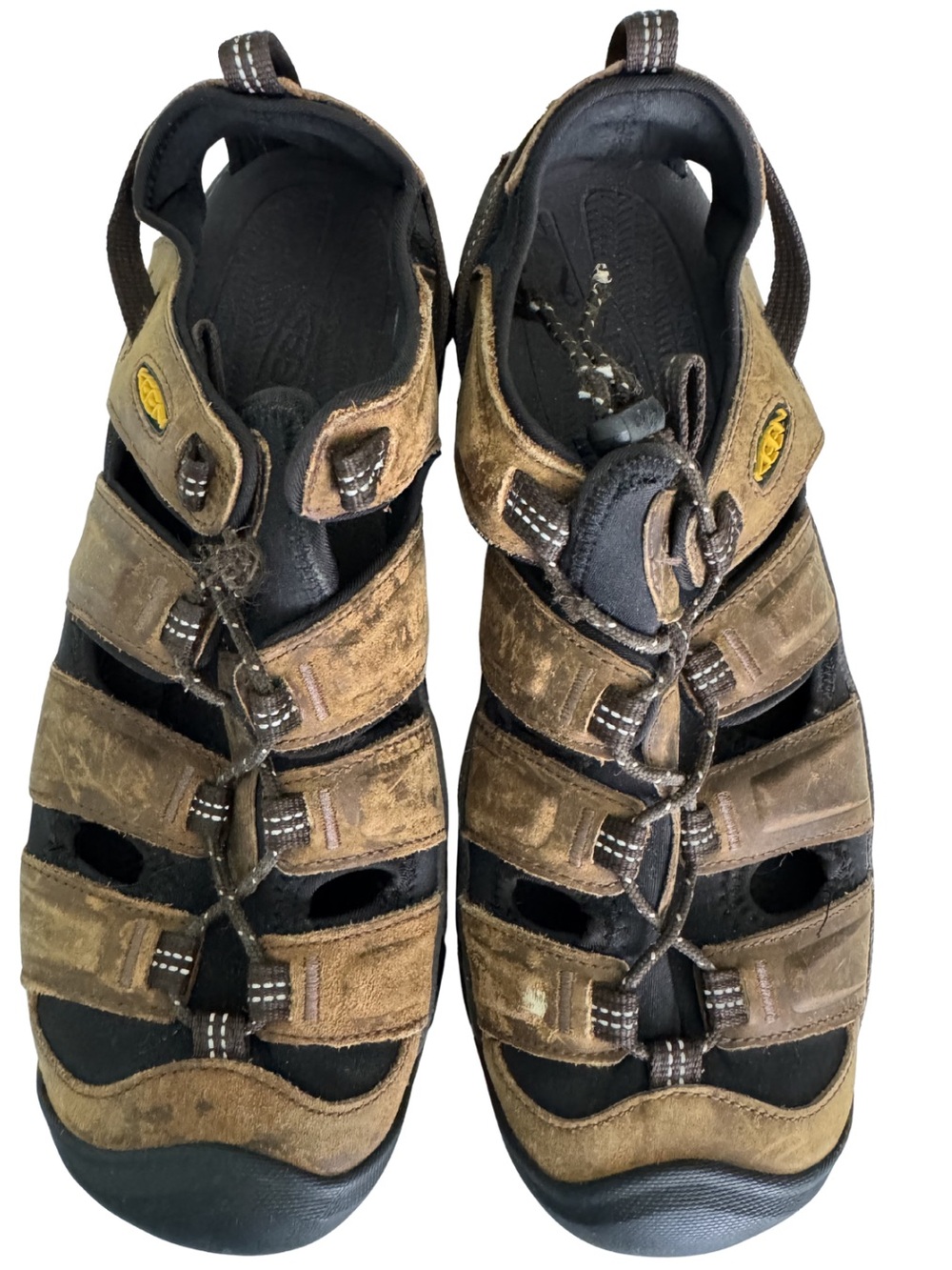 KEEN Men's Brown Leather Waterproof Hiking Sandals Size 12